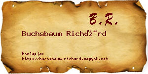 Buchsbaum Richárd névjegykártya